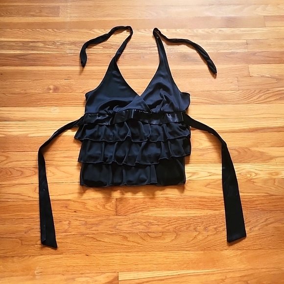 Speechless ruffle halter top women's S/M - Picture 3 of 5